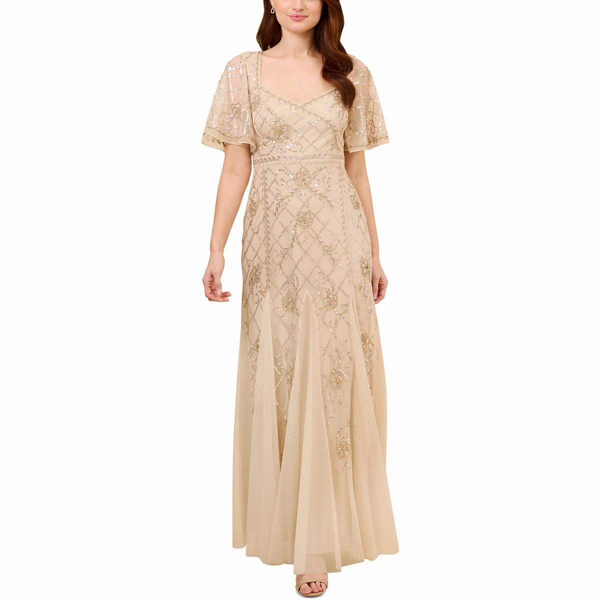 Womens Open Chest Maxi Evening Dress