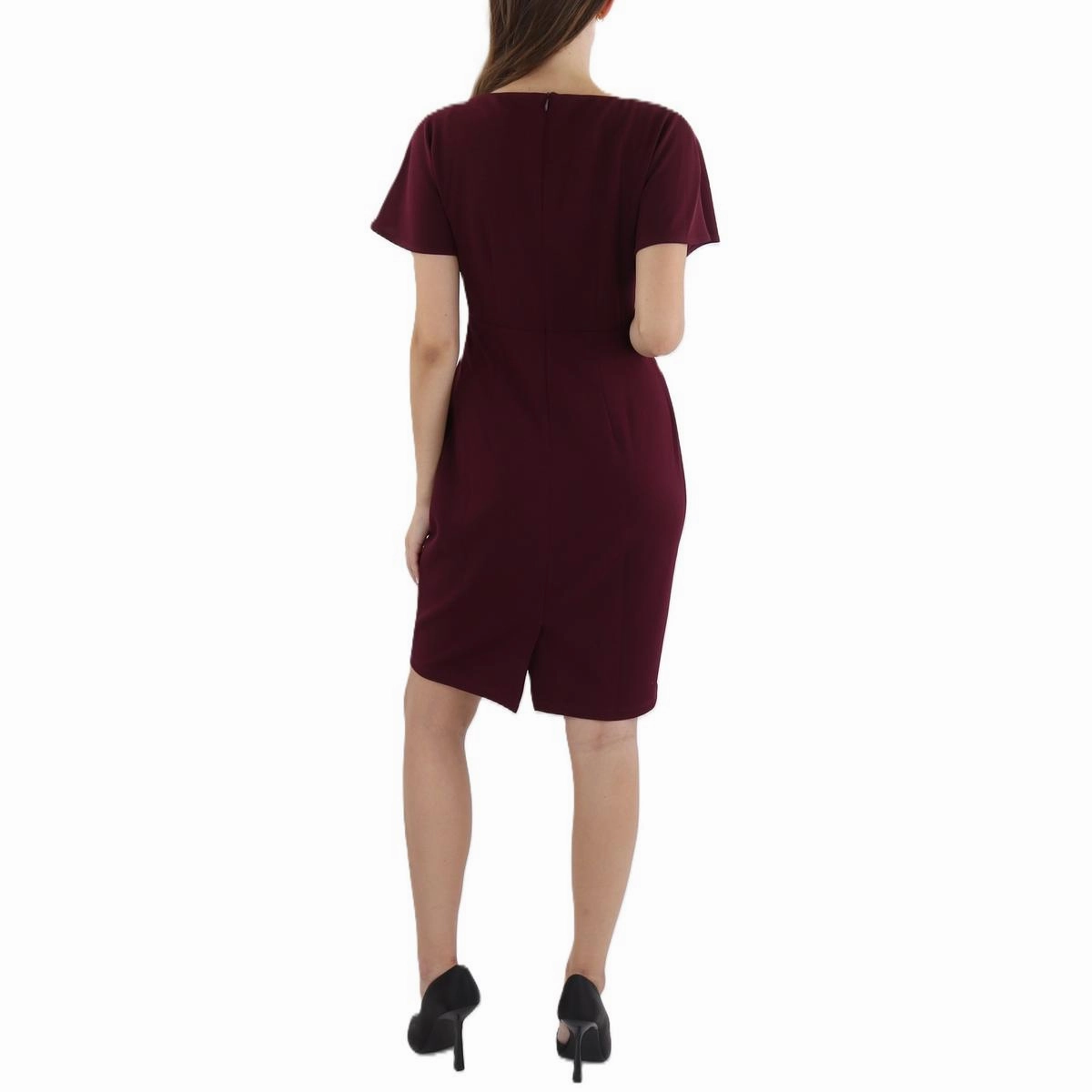 Womens Pintuck Above Knee Shift Dress