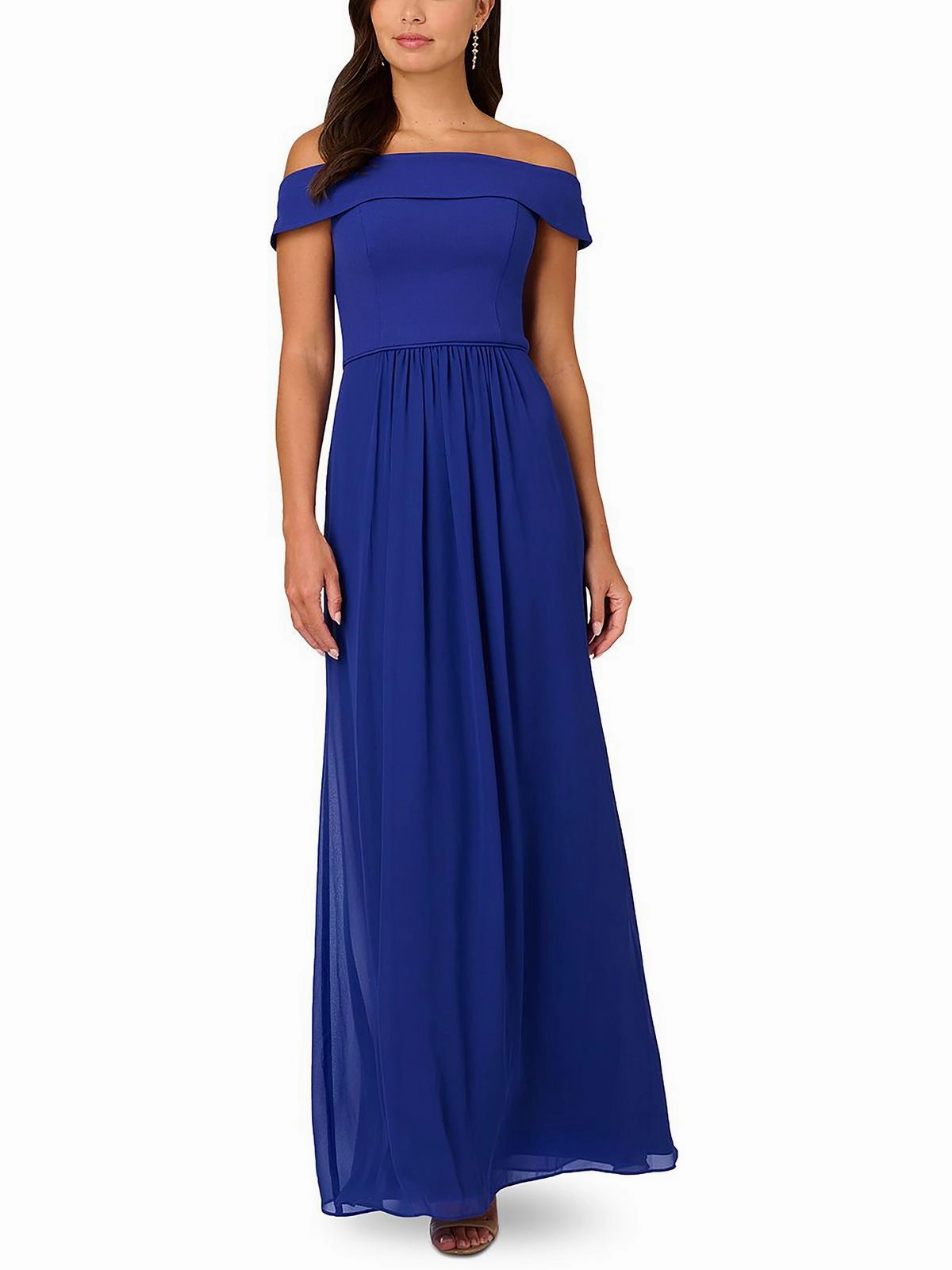 Womens Portrait Long Formal Dress