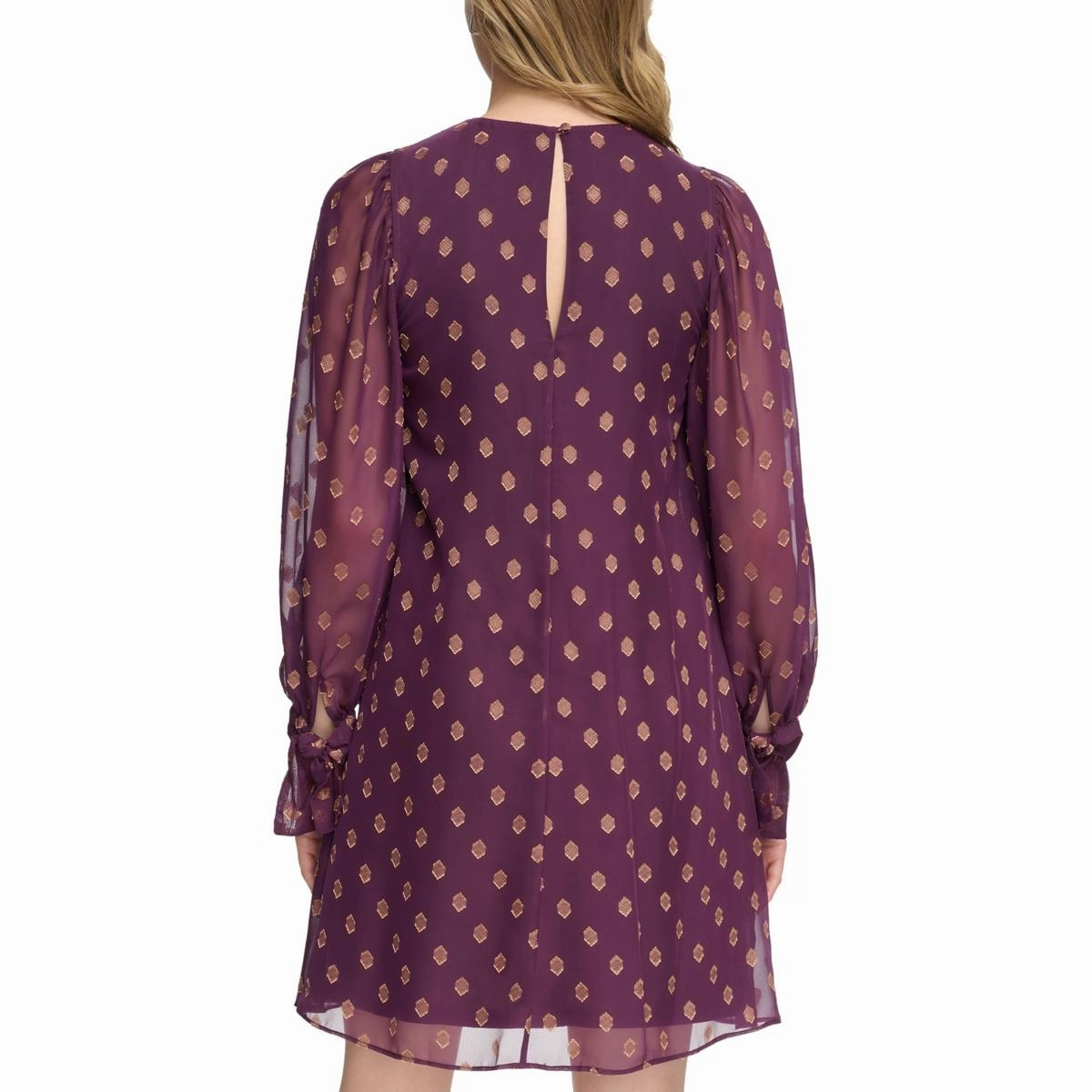 Womens Printed Polyester Shift Dress