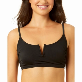 Womens Ribbed Nylon Bikini Swim top Swim Womens - retro swimwear outlet