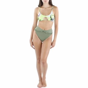 Womens Ruffled High Leg Swim Bottom Separates Swim Womens - sling swimsuits