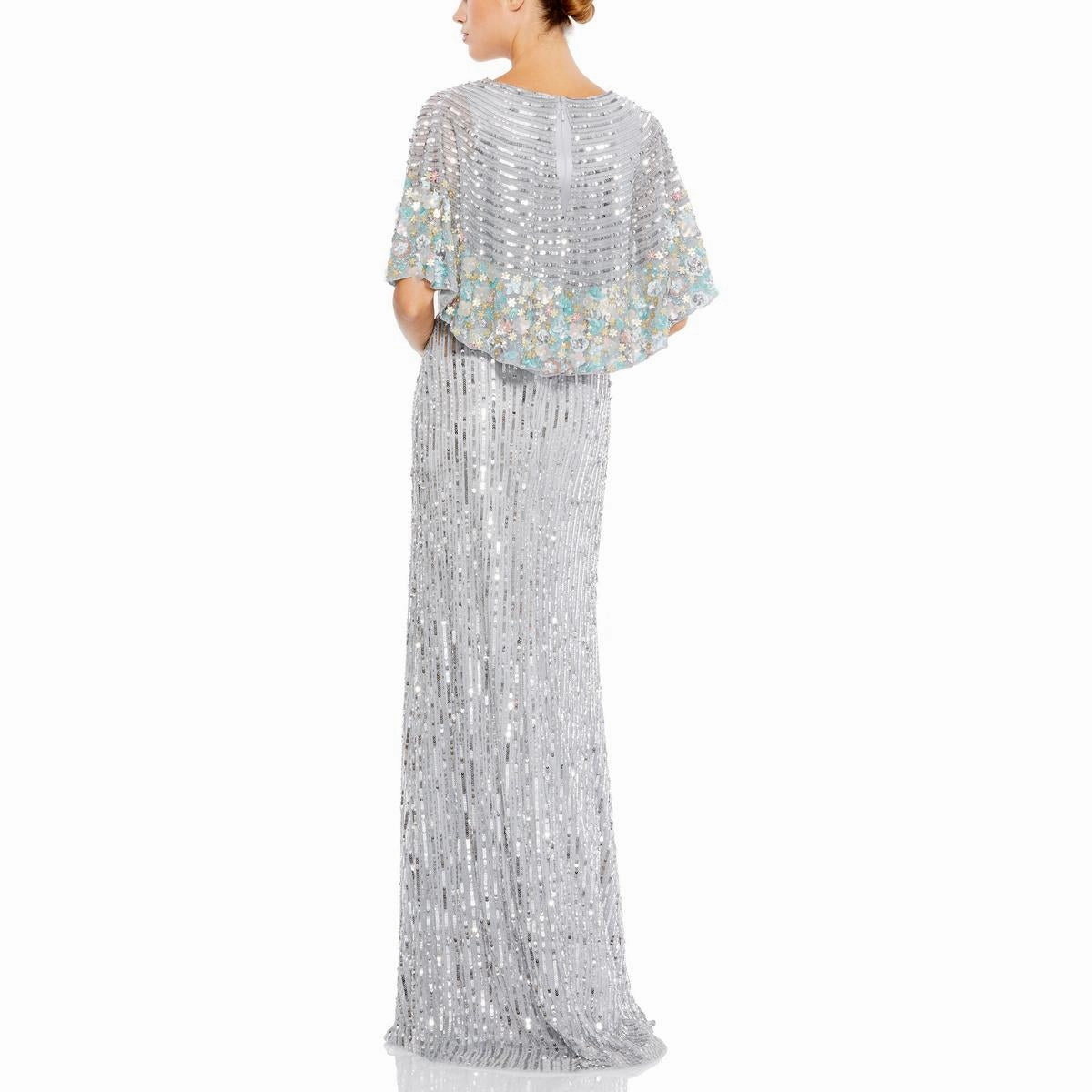 Womens Sequined Maxi Evening Dress
