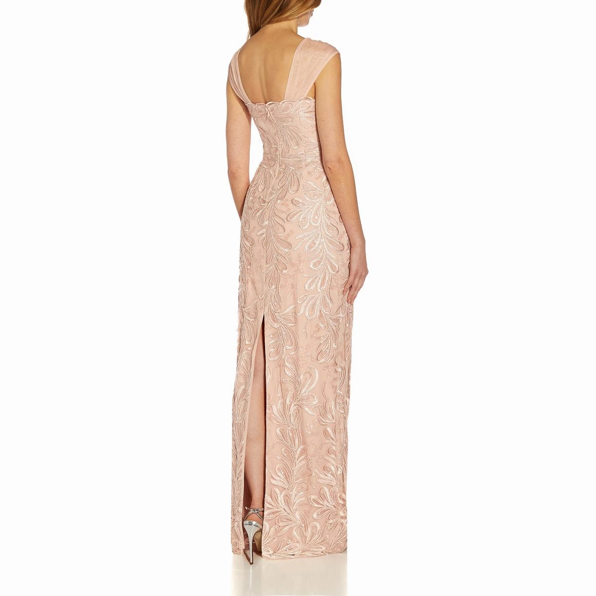 Womens Sequined Maxi Evening Dress