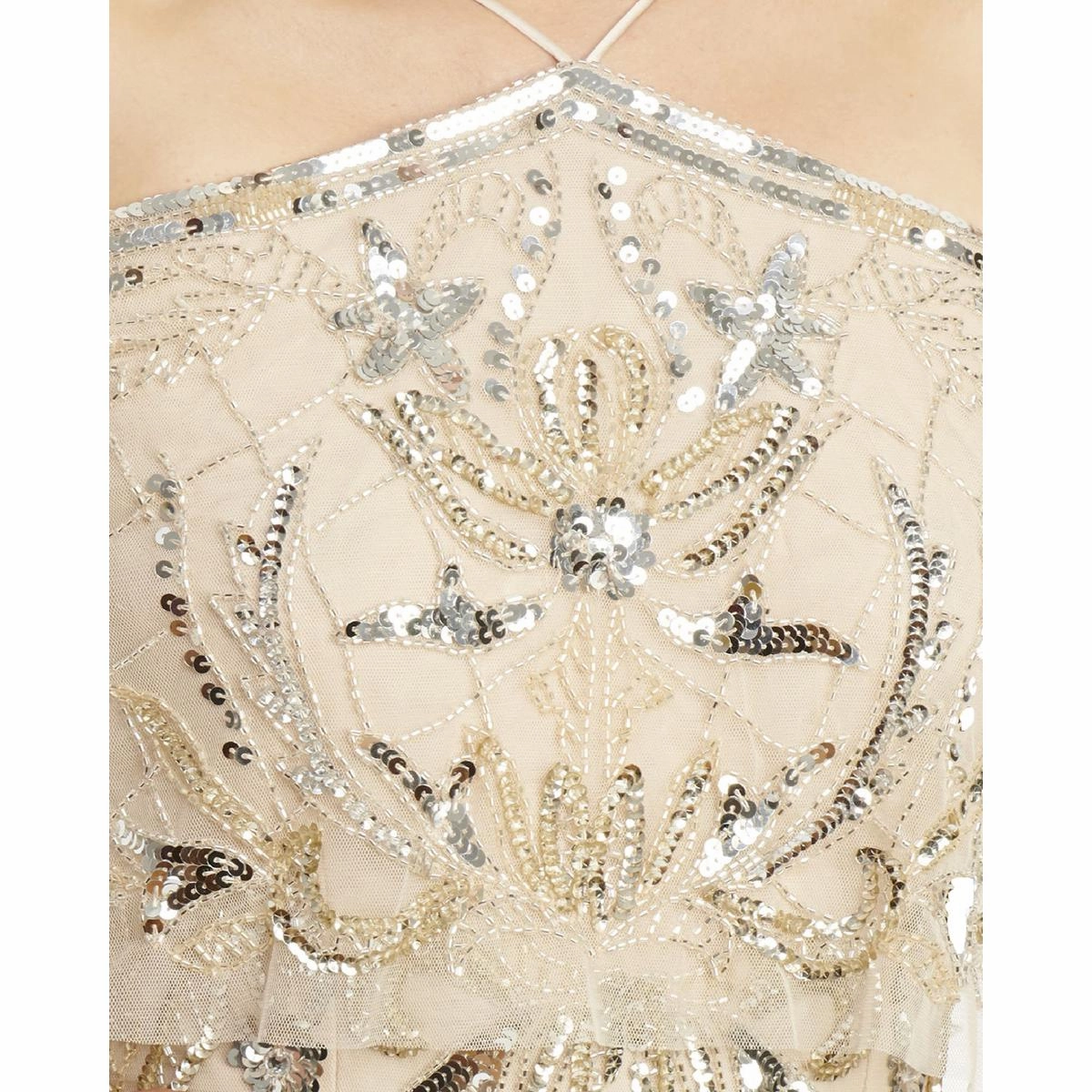 Womens Sequined Midi Cocktail Dress