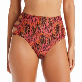 Womens Snake High-Wasit Swim Bottom Separates Swim Womens - retro swimwear outlet