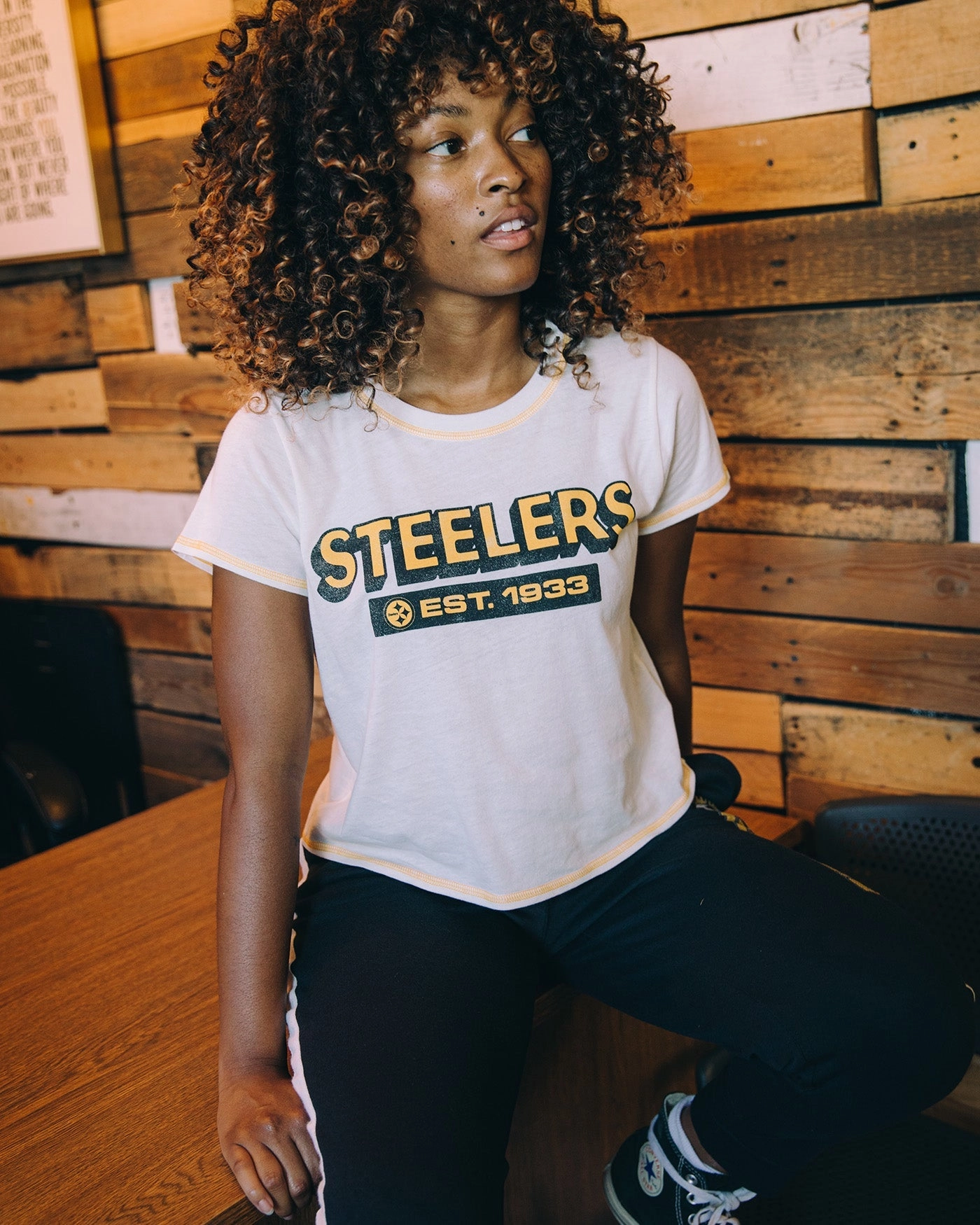 Womens Steelers Playmaker Tee