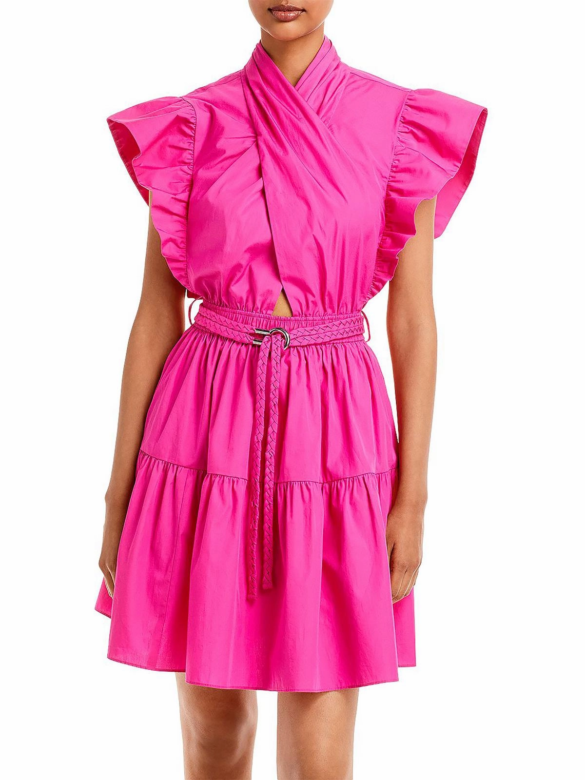 Womens Tiered Mini Shift Dress