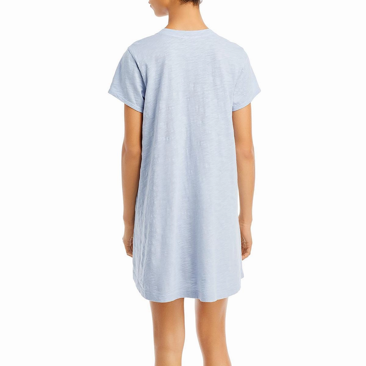 Womens V-Neck Short Sleeves T-Shirt Dress