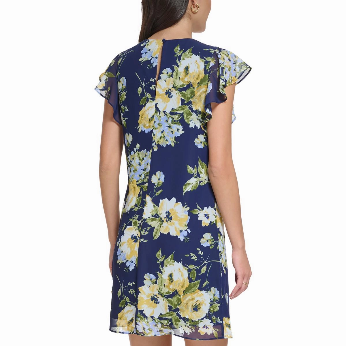 Womens Wedding Guest Mini Shift Dress