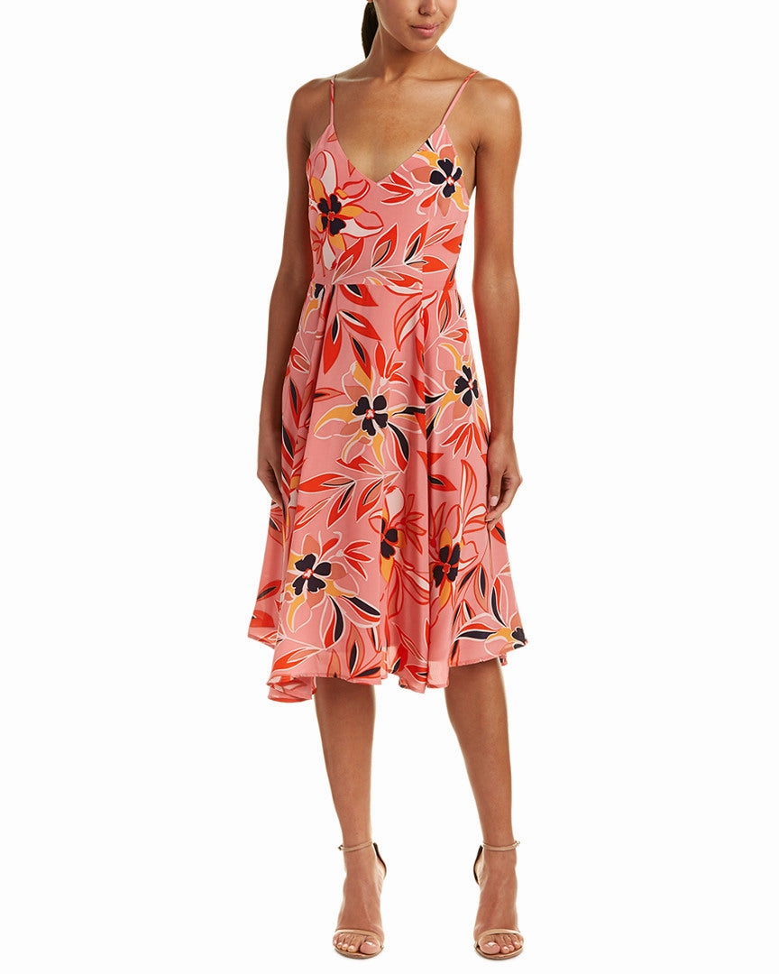 YUMI KIM womens  Silk A-Line Dress, S, Pink