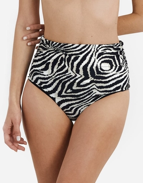 Zebra Chara Bikini Pant - Brown and White Swim Womens - beachwear discount