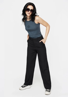 Ziggy Check Straight Leg Trousers Bottoms Womens - women's jeans sale