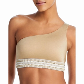 Zoni Womens One Shoulder Crop Bikini Swim Top Swim Womens - sustainable swimwear